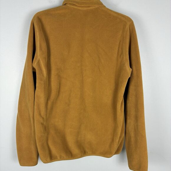 Uniqlo Womens Full Zip Jacket Fleece Mustard Sz Small Cozy Outdoor Wear - Picture 5 of 9